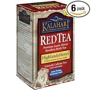 Kalahari Red Tea Highlands Honey Tea Bag 20 Count Boxes Pack of 6 by Kalahari
