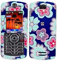 Daisy Flower on Blue Motorola SLVR L7c Hard Case Faceplate