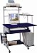 Midnight Blue Home Computer Desk with Pullout Keyboard Platform and CD Storage [HR-RS-8301B-BLUE-GG]