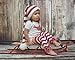 birdyboutique.com Elf Hat for Baby Christmas Holiday Striped Red White with Pom Pom Boys Girls Crochet 6 Month - Toddler