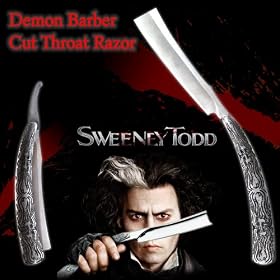 Sweeney Todd Demon Barber Cut Throat Knife Shaving Razor Sharp