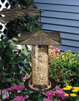 12 Pinecone Tube Feeder French Bronze