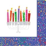 Hanukkah Playful Menorah Lunch Napkins 16ct