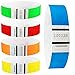 Goldistock Event Wristbands 200 Count Rainbow Variety Pack | ¾” Arm Bands | 40 Each: Neon Green, Blue, Red, Yellow, Orange | Paper-Like Party Armbands
