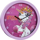 Filly Unicorn - Horloge d'enfant et scintillement - Quartz Analogique - 30cm