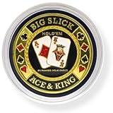 Poker Card Guards - Glücksbringer - BIG SLICK - 13 weitere Motive aus massiver Bronze