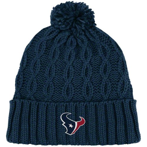 Houston Texans Women's Knit Hat: Retro Pom Cuffed Knit Hat