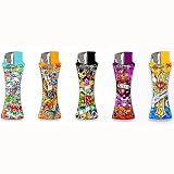 5-PACK ED HARDY REFILLABLE TATTOO BUTANE LIGHTER DESIGN A