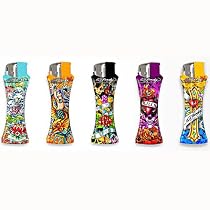 5-PACK ED HARDY REFILLABLE TATTOO BUTANE LIGHTER DESIGN A