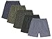 CYZ 5-Pack Men's 100% Cotton Woven Boxers Value Pack