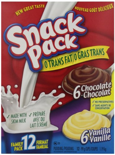 Snack Pack Chocolate and Vanilla Pudding (Pack of 6)
