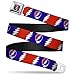 Buckle-Down Seatbelt Belt - Steal Your Face w/Lightning Bolt Repeat Red/White/Blue - 1.5