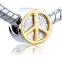 Pandora Style Charm Peace Logo European Beads Chamilia Biagi Compatible