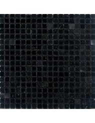 Home Improvement: 12" x 12" Polished Granite Mosaic in Absolute Black - Epoch Architectural Surfaces