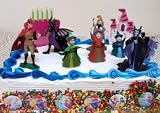 Disney Sleeping Beauty 14 Piece Birthday Cake Topper Set Featuring Princess Aurora, Maleficent Witch, Maleficient Dragon, Prince Phillip, Flora, Fauna, and Merryweather, 6 Decorative 1 Buttons, Princess Cake, and Princess Castle