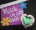 Folding Crystal Green Heart Valet Purse Hook Handbag Holder