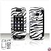 Black with White Stripes ZEBRA Case Cover for Brand LG Voyager VX10000 Protective Cell Phone Hard SNAP-ON