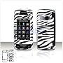 Black with White Stripes ZEBRA Case Cover for Brand LG Voyager VX10000 Protective Cell Phone Hard SNAP-ON