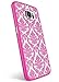 S6 Case, Galaxy S6 Case, SGM (TM) Damask Design Pattern Rubber Coating Ultra Slim Fit Hard Hybrid Case Cover for Samsung Galaxy S6 + SGM (TM) Microfiber Cleaning Cloth (Hot Pink)