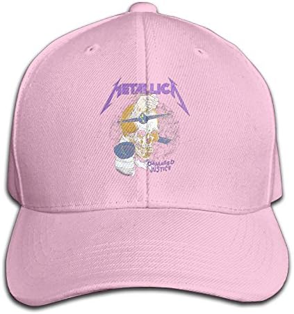Unisex Hats Metallica- Ride Lightning Pink Flat Personalized Cap
