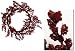 22" Red Sparkle Wolfberry Goji Berry Artificial Christmas Wreath