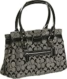 Women's Penelope Black White/Black Signature Jacquard Satchel: Black White/Black Satchel