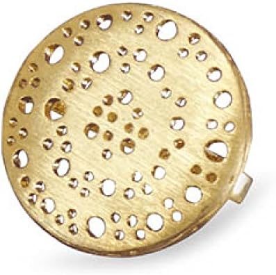 14 Karat Gold Plated Brass Cut Out Circle Ring