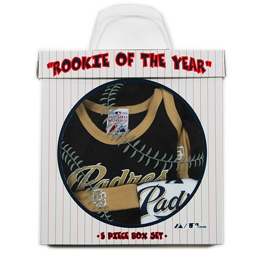 Majestic Athletic San Diego Padres Newborn 5-Piece Gift Set 6-9 Months