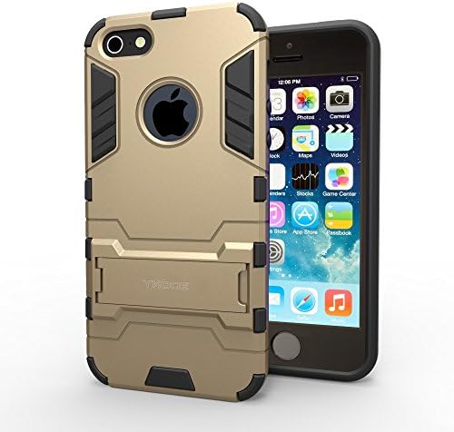 Emoxz Iphone 5s Case,[ultra Slim Stand] TPU Case Cover for Apple Iphone 5 5s (Gold)