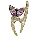Purple Eye Cat Animal Pin Brooch