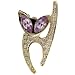 Purple Eye Cat Animal Pin Brooch
