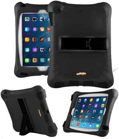 Anitoon Amplifier Speaker Case Cover For iPad Air 5th Gen BLACK With Armor Body and Stand