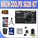 Nikon COOLPIX S6200 16 MP Digital Camera with 10x Optical Zoom NIKKOR ED Glass Lens and HD 720p Video (Black) + 4GB SDHC Memory + SDHC Memory Card Reader + Zing Microfiber Cleaning Cloth + Shock Proof Case w/Strap + LCD Screen Protectors + Mini Tripod + Accessory Saver Bundle
