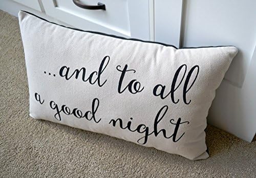 12x20" Canvas Christmas Pillow - And to all a Good Night