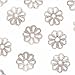 Bright Silver Plated Open Petal Flower Bead Caps 6mm (50)