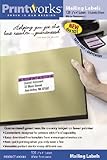 PrintWorks 4 x 6 Inch Mailing Labels 120 Count (00610)