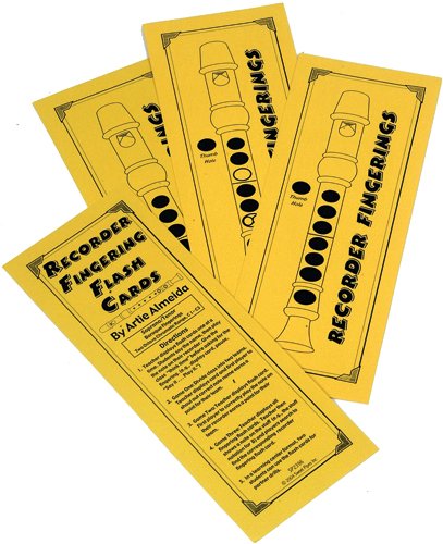 MusicalInstruments: Recorder Fingering Flash Cards, for Soprano or Tenor Recorder