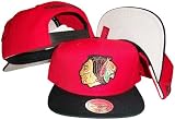 Chicago Blackhawks Red/Black Two Tone Snapback Adjustable Plastic Snap Back Hat / Cap