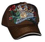 HAT91 Brown Drama Queen Rhinestone Baseball Hat