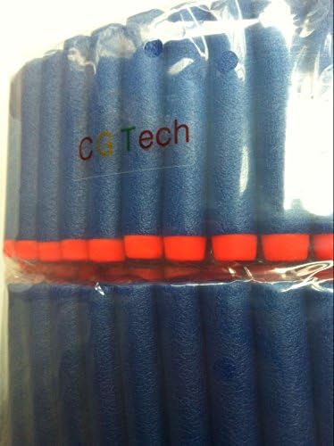 CG TECH 100 Pcs 7.2cm Blue Foam Darts for Nerf N-strike Elite Series Blasters Toy Gun
