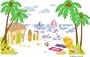 Elephants On The Wall D I Y Paint a Mural, Beach Scene