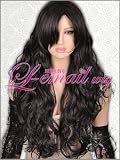 Black Gothic Lolita 29.5 inches Long Wavy Japanese Anime Full Wig 100% Japanese Kanekalon - By Peep Wigs - Ships from the USA
