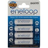 Sanyo Eneloop AA Battery 4 pack Precharged Use Up to 1500 Times