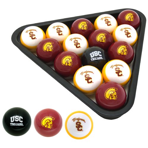 USC Southern California Trojans NCAA Billiard Pool Balls Set