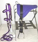 Miniature Horse / Small Pony English Style Bareback Saddle Set - Purple