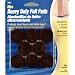 Waxman 7284 Self-Stick Round Felt Pads, Brown, 1-Inch