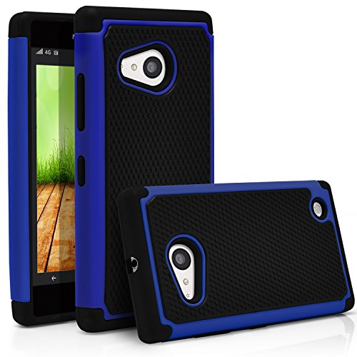 Nokia Lumia 735 Case, Nokia Lumia 730 Case, MagicMobile [Dual Armor Series] Durable [Impact Shockproof Resistant] Double Cover [Hard Shell] + [Flexible Silicone] Case for Nokia Lumia 730 / 635 - Blue