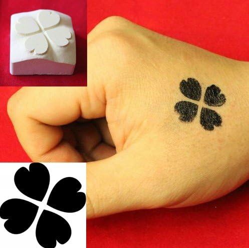 Clover Style Foot Temporary Tattoo Sticker Stamp Kit With Ink and Pad ZX-040