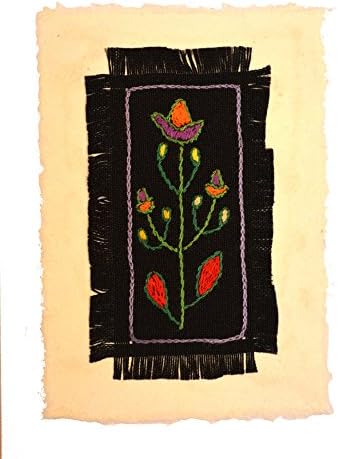 Greeting Card - Handmade in Africa with Hand-Embroidery Stitching. All occasion-Birthday, Mother's Day, Father's Day, Get Well, Anniversary, Thank You, etc. "Forest Flowers". Sales benefit local women &amp; orphans living in the deep rural hamlet of Ingwavuma, KwaZulu-Natal, South Africa