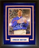 Urban Meyer Florida Gators - National Championship Trophy - Custom Framed Autographed 8x10 Photograph with 06 NATL CHAMPS Inscription